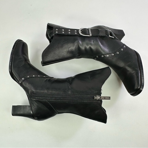 Harley-Davidson Women's Johanna D83571 Black Biker Boots - Size 6.5M - Picture 3 of 8